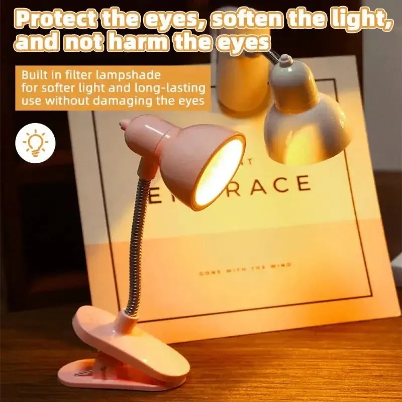 Mini LED Clamp Reading Light Portable Book Light For Reading