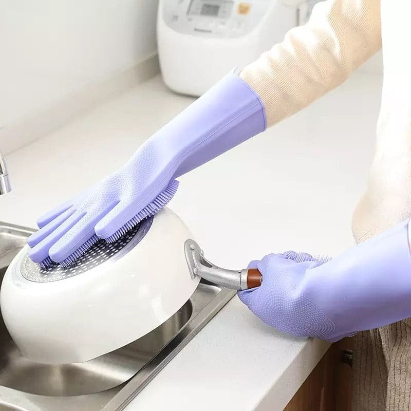 Pair Silicone Cleaning Gloves Reusable & Multi Purpose