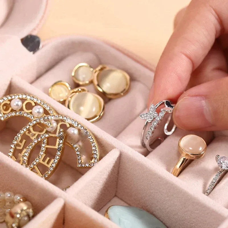 Multi Compartment Plush Jewelry Organizer
