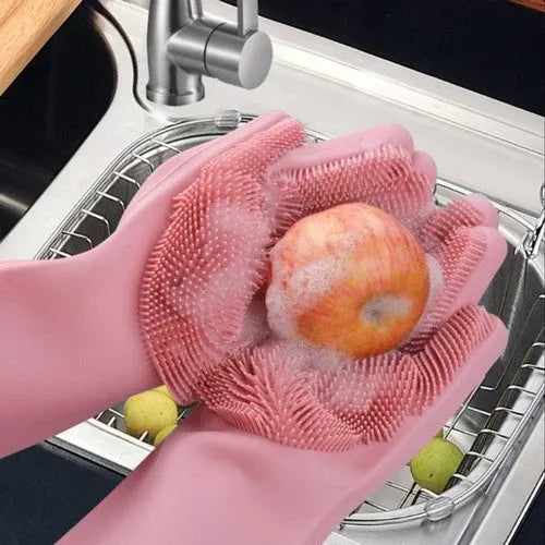 Pair Silicone Cleaning Gloves Reusable & Multi Purpose